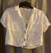 Hollister Crop Linen Shirt