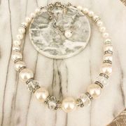 White House Black Market Pearl Beaded Necklace Simulated Chunky Beads WHBM