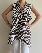 Zebra Animal Print Tank Top 