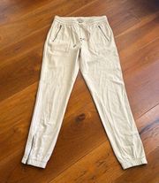 Women’s Birch Gray Elastic Waist Farallón Zip Jogger Pants Talls