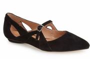 Corso Como Mystic Cut Out Flats Black Suede Size 10