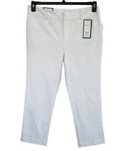 Charter Club SZ 12 Slim Leg Crop Pants Stretch Mid-Rise Pockets Zip-Fly Newport