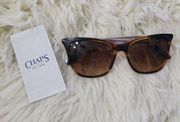 CHAPS Sunglasses Shiny Brown Striped Havana New