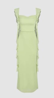 Soft Green Long Bodycon Dress