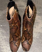 Ferragamo snake booties