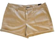 NWT ~ LANE BRYANT Tan Khaki Short Shorts Foldable Cuff ~ Women's Plus Size 26