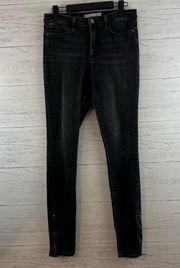 Athleta Faded Black High Rise Skinny Jeans SIze 10T