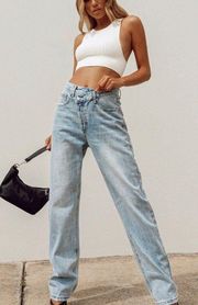 Holly Asymmetric Straight Leg Jeans