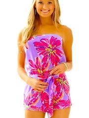 NWOT  Ritz Romper in ‘Dahlia Purple Party Girl’ Molly Haynes print