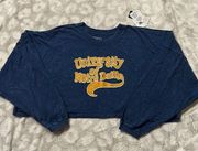 NWT University of Notre Dame Cropped Oversize Washed Long Sleeve Shirt