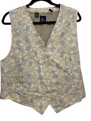 Liz sport vintage floral print vest size 14