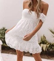 NWT Off-the-Shoulder Eyelet Dress