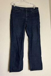 Not Your Daughters Womens Straight Leg Jeans 14 Petite Blue Sparkle Rhinestones