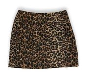 Weekday leopard mini wool blend skirt size 38