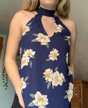 Floral Halter Tank Top