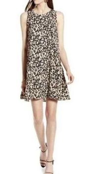 NWT Nordstrom Halogen Leopard Animal Print A-Line Shift Dress XS