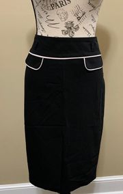 Black With White Trim Skirt 9/10