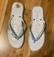 Juicy Couture Iridescent Diamond Flip Flop Women’s Size 8