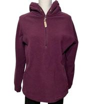 WOMEN’S 𝅺Woolrich purple fleece quarter zip hoodie