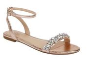 Badgley Mischa Ohara Flat Dress Sandals in Rose Gold Size 7.5