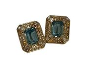 CHRISTIAN DIOR Vintage Clip On Costume Earrings