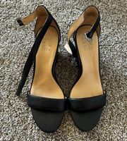 Women’s Naturalizer Black Leather Wedges size 9.5