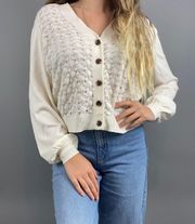 J Jason Wu Pointelle Cardigan