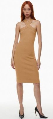 Aritzia Babaton Sculpt Knit Criss Cross Midi Dress NWT