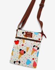 Loungefly Disney crossbody  bag ice cream purse Disney world Mickey Mouse​​​​