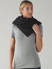 LULULEMON Gray Black Multi Wear Soft Vinyasa Scarf Wrap
