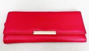 R.H. Macy & Co. Pebble Leather Travel Jewelry Wallet, Red New w/Tag