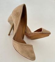 LAMB Beige Stiletto D'Orsay Heels color tang. size 7.5M