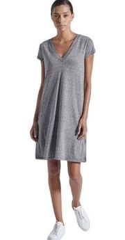 Current/Elliott The V Neck Trapeze Dress in Heather Grey