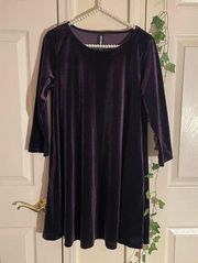 Purple velvet dress