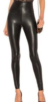 Commando Black Perfect Control Faux Leather Leggings Medium