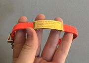 orange belt bracelet