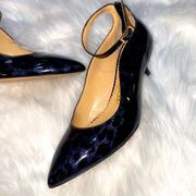 Charlotte Olympia leopard print kitten heels with ankle strap Size 34/6 A22