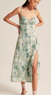 Green Silk Maxi Dress