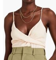 BA&SH NWT Tie-back twist-front crepe top size 6