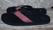 Shark Flip Flops Womens Sz 12 Navy & Pink