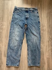 Mid-rise Loose Stovepipe Jeans