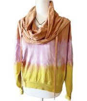 NWT Young Fabulous & Broke Piper Ombré Tie Dye Oversized Cowl Hoodie Women’s XS