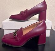 New Nordstrom Bernice Loafer Pump in Burgundy Size 9M