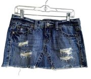 DECREE Denim Distressed Mini Skirt Juniors Size 5