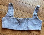 Matte Frame Gray Sports Bra Crop Top Lounge XS