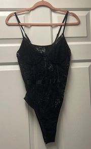 NWT  black lace bodysuit