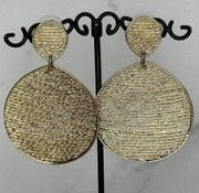 Chico's Chunky Textured Gold Tone Post Earrings Pierced Pair