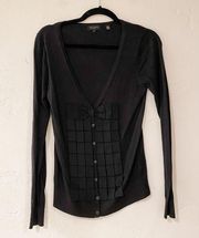 Ted Baker Black Open Front Bow Cardigan in Black Size 4 or 6