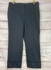 Chicos 1.5 Secret Stretch Straight Leg Cuffed Crop Pants Womens 10 Black Pockets