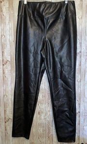 Laundry By Shelli Segal Black Vegan Faux Leather Pants Size Large